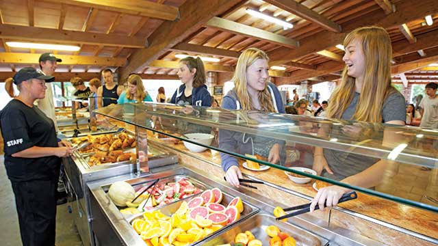 A servery at a PGL centre in the South of France